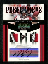 2006 Donruss Gridiron Gear Performers Jersey Prime Autograph Michael Vick 1/2