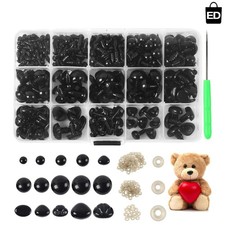 Quality 566PCS Safety Eyes Noses with Washers - Perfect for Doll Making