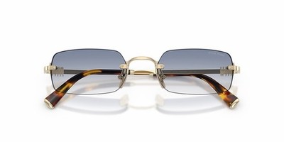 MIU MIU MU B50S ZVN80O Pale Gold Light Blue Lens Rimless  display picture 2