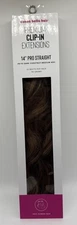 Donna Bella Premium Clip In Extensions 14” Dark Chestnut/Med Ash READ Descriptio