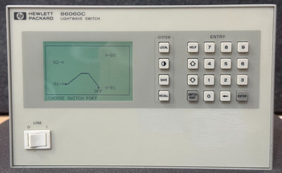 Agilent 86060C Lightwave Switch 2×8 OPTs 002 017 051 109 208 SC PC Rear FC/SC