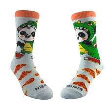 Panda Wearing Dragon Costume Socks for Kids Ages 3-7 