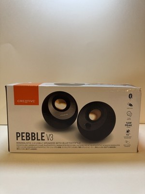 Creative Pebble V3 2.0 Bluetooth 5.0 Desktop Speaker System with USB Audio Black