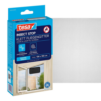 tesa Insect Stop Velcro Fly Screen for Windows Insect Protection with Velcro Fas