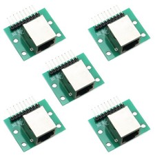 5Pcs RJ45 Network Port Adapter, 8-pin Breakout Board Kit, PCB, Pin Headers