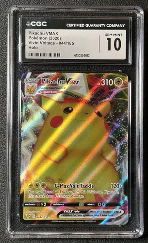 PIKACHU VMAX CGC 10 2020 POKEMON SWORD & SHIELD VIVID VOLTAGE #044/185 HOLO 4013