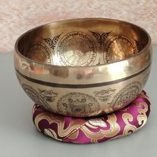 Tibetan Handmade Singing Bowl Tibetan E Solar Plexus Chakra 14.5cm weight 622g