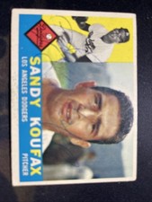 1960 Topps Baseball Sandy Koufax #343 On Card AUTO!!! See Pictures Description!