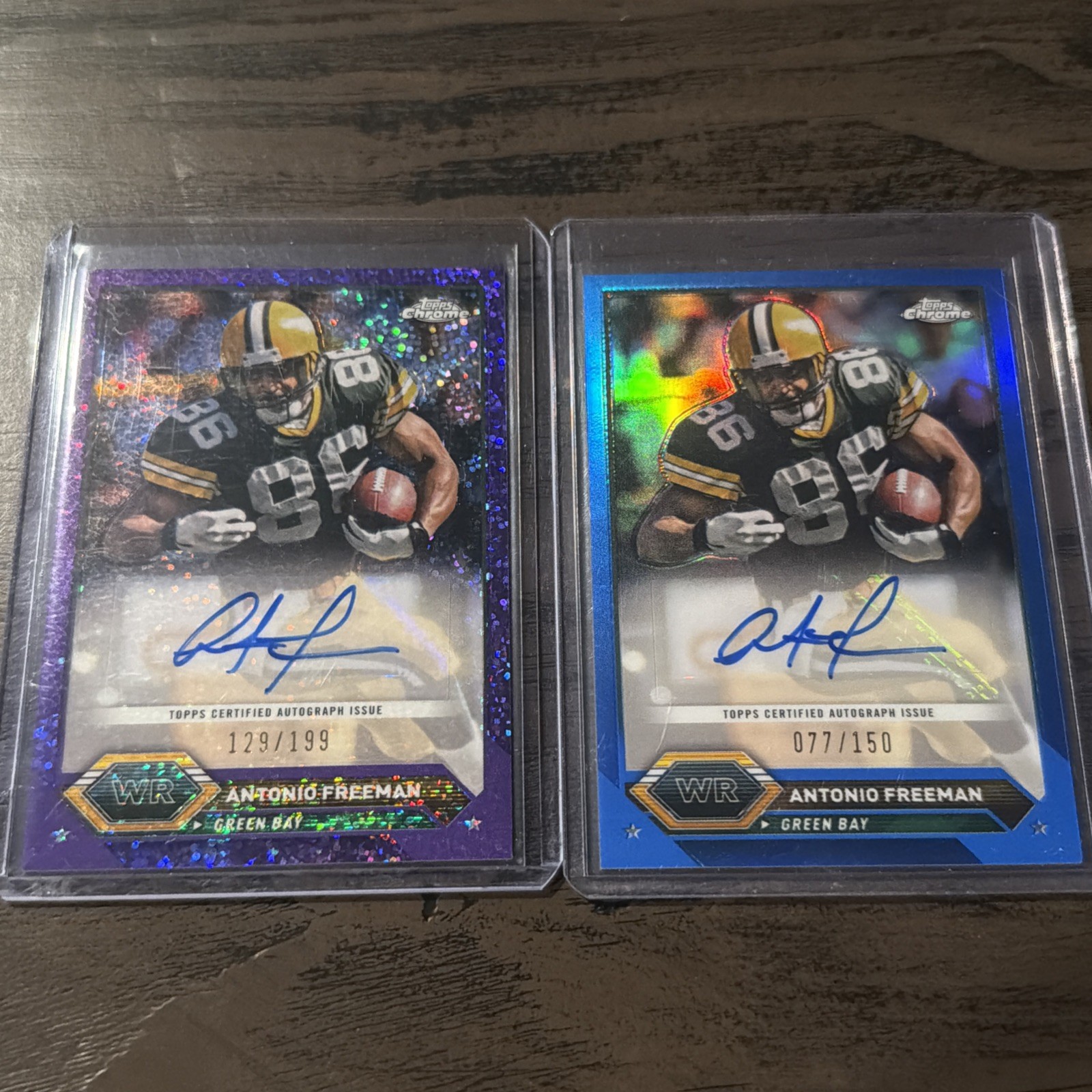 2023 Topps Composite Antonio Freeman Chrome Variation Auto Blue /150 Purple /199