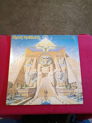 IRON MAIDEN Original 1984 Vintage Album Powerslave Vinyl LP SJ-12321 NO BARCODE!