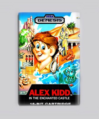 Alex Kidd / Sega Genesis - 2''x3'' Fridge MAGNET (box game vintage retro