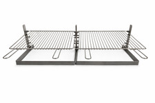 GRIGLIA PER BARBECUE IN ACCIAIO GRATICOLA PESANTE 120x36cm REGOLABILE IN ALTEZZA
