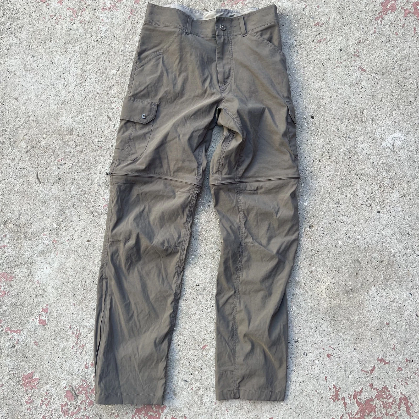 Kuhl Pants Mens 32x30 Brown Renegade Convertible Cargo Hiking Nylon Stretch 5138