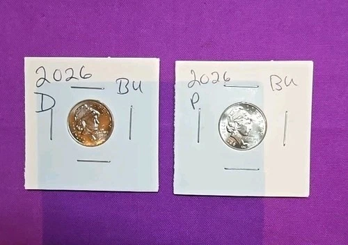 2026 P & D Emerging Liberty Dimes "BU"  In Coin Flips! **FREE SHIPPING**#wj431