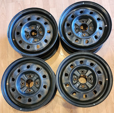 SET OF (4) 15" NISSAN 240SX FACTORY OEM BLACK STEEL RIMS 15x6 1989-1998 4x4.5