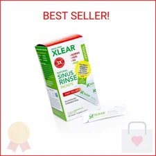 Xlear Natural Xylitol Sinus Rinse Refill, Neti Pot Saline Packets - Nose Cleaner
