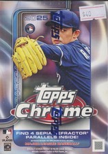 2025 Topps Chrome Baseball SEALED Blaster Box MLB Autos? Sepia #2 JA1