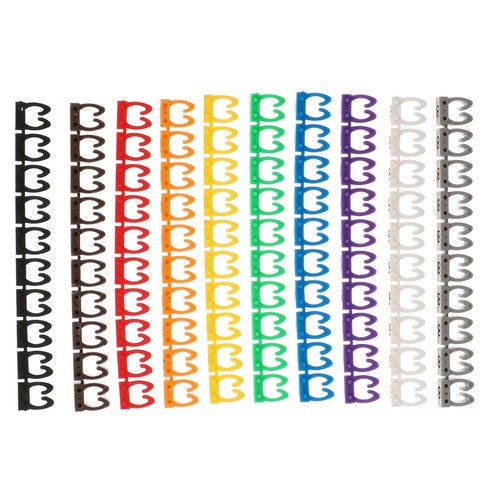 100 Pcs Cable Identification Tags Labels Number Tube Electronic Cord - Afbeelding 4 van 12