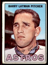 1967 TOPPS BARRY LATMAN HOUSTON ASTROS #28 G/VG