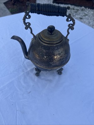 Vintage Brass Teapot With Stands 