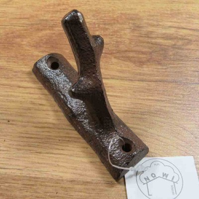 Garderobenhaken Gusseisen Wandhaken Antikbraun Kleiderhaken Ast HK2212