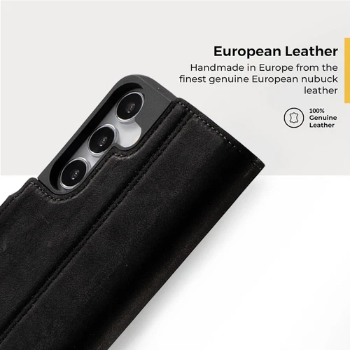 Cartera de cuero Snakehive para Samsung Galaxy S23 Plus | Negra genuina Foto 2 de 4