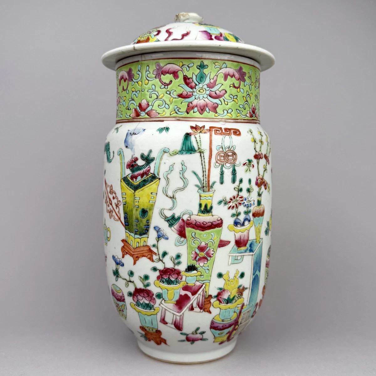 多色装飾の陶器花瓶 中国 陶瓷多色1900-1940 中国古董花瓶| eBay