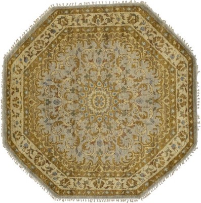 6X6 Vintage Style Oushak Octagon Rug Classic Muted Colors Oriental Carpet