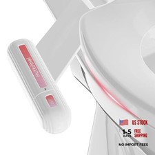 Ultra-Slim Bidet Attachment for Toilet, Non-Electric Dual Nozzle Rear Pink