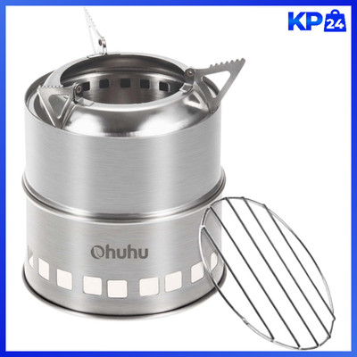 Hobo Kocher Edelstahl Camping Ofen mit Tragetasche für Outdoor Nutzung