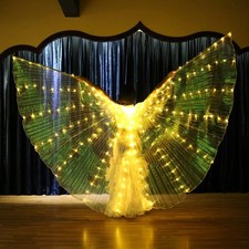 Ragyzity LED Isis Wings Light Up Wings Glow Light Up Belly Dance Costumes, Le...