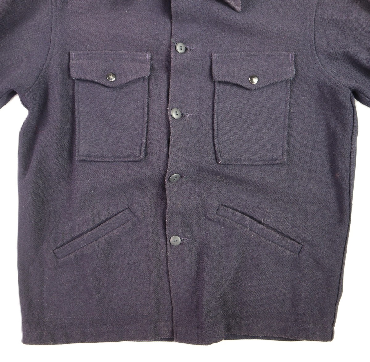 希少 Pendleton ウールジャケット HORIZON CROSS VTG 80s PENDLETON USA Men's M Blue Wool Field Jacket Cushman