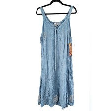 Vintage Deadstock Raya Sun New With Tags Cotton Rayon Blue Sundress 3XL