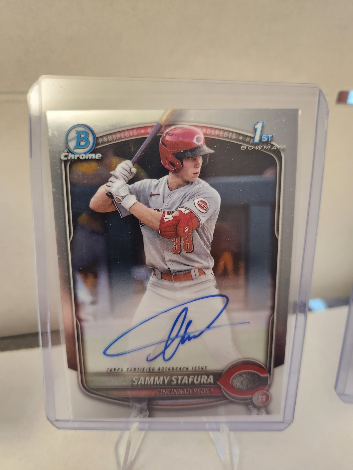 2025 Bowman - Chrome Prospect Autographs Sammy Stafura #CPA-SS (AU, RC)