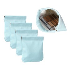 4Pcs Squeeze Coin Purse Pouch, Small Leather Change Purse, Blue