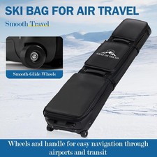 Rolling Ski Bag for Air Travel, Flodable Waterproof Snowboard Bag with Wheels...