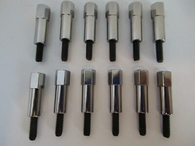 Small Block Chevy V8 Chrome 6pt Intake Manifold Bolt 12pc Kit