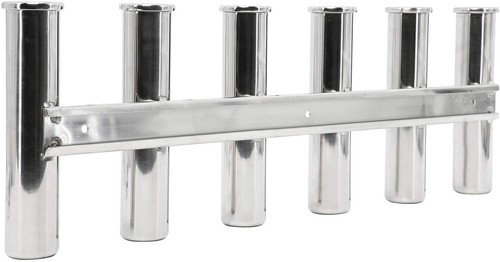 Porta Canna da Barca 6 Tubi Acciaio Inox Barca Canna da Pesca Rack per Yacht/Camion Camper - Foto 7 di 17