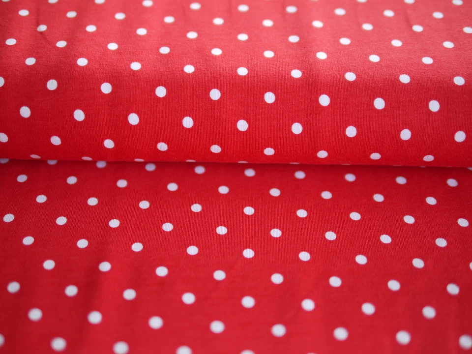 50 cm Baumwoll-Jersey Jerseystoff Kinderstoff gepunkteter Stoff Tupfen Punkte - Bild 4 von 4