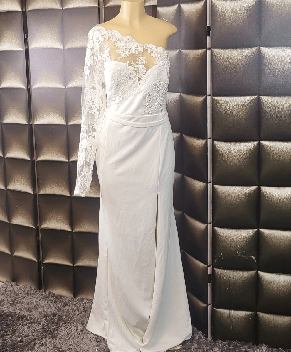 wedding dress fashion nova Luxe Feeling Sequin Gown - White
