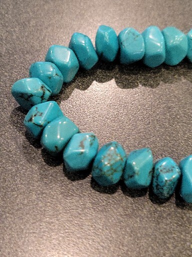 Tiny Turquoise Beaded Bracelet Stretch - image 7
