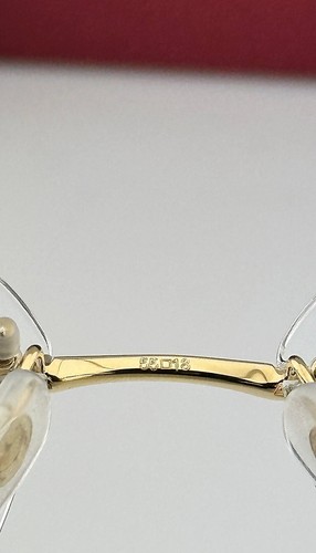 Cartier Panther Frameless Eyeglasses CT0494O 001 Brushed Gold Metal Clear Len 55 - Picture 8 of 8
