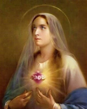 Catholic print picture IMMACULATE HEART of MARY -IH2 - 8"x10" ready to be framed