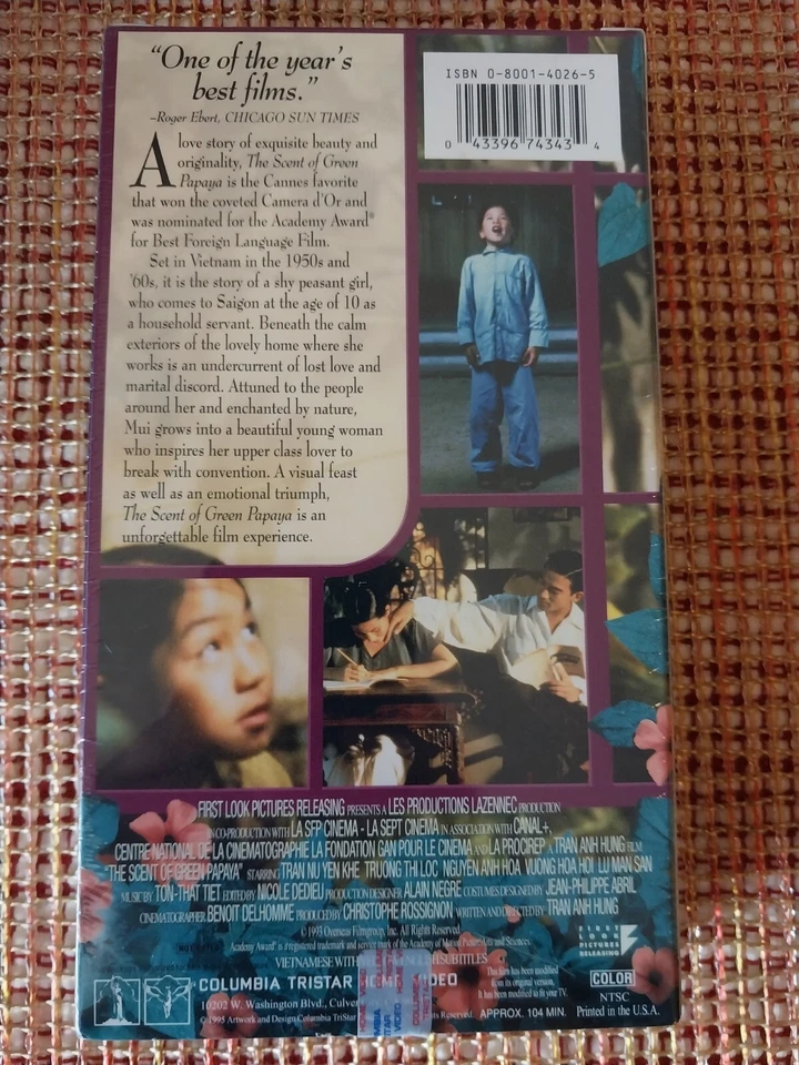 The Scent Of Green Papaya (VHS, 1993) NEW, Sealed - Image 2 of 4