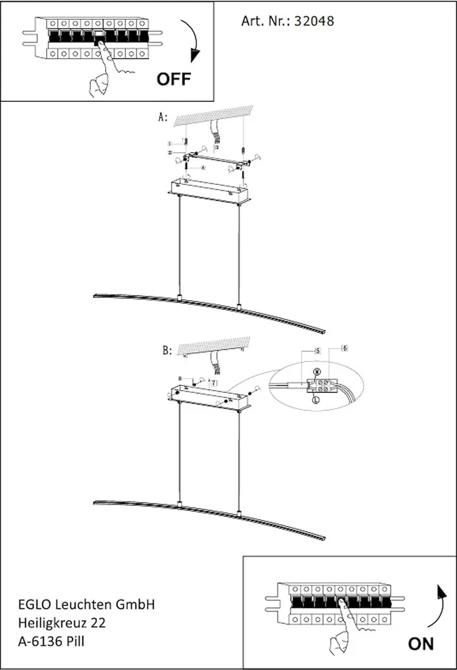 EGLO 32048 LED Hängeleuchte LASANA 15W Esstischleuchte silber EEK:E (Spektr A-G) - Bild 4 von 4