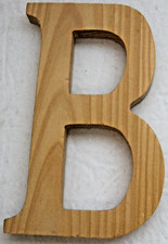 Wood Letter B Monogram 6 3/4" Initial Unfinished