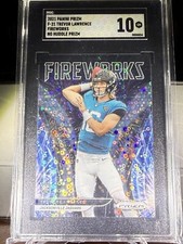 2021 Trevor Lawrence Panini Prizm Fireworks Disco No Huddle Rookie #F-21 SGC 10