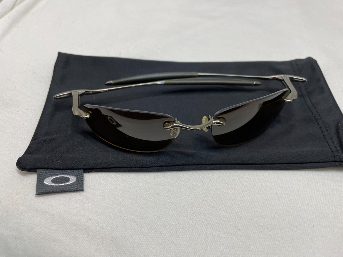 OAKLEY WHY 8.0 BROWN GOLD IRIDIUM POLARIZED RIMLESS VINTAGE