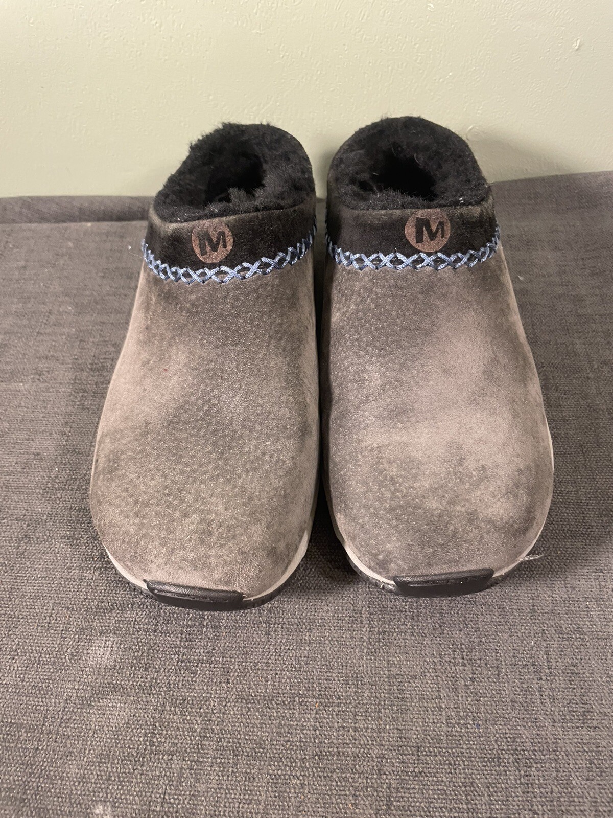 Scarpe zoccoli slip on donna 5 5 Merrell Encore punto freddo grigio scamosciato