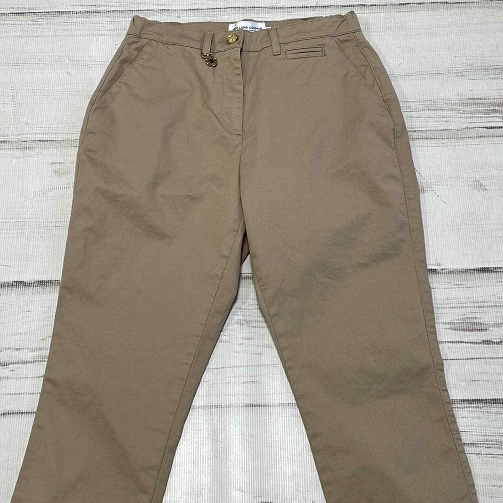 Holland Cooper Pants Equestrian Khaki Straight Leg De… Gem